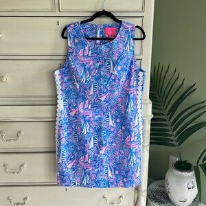 Lilly Pulitzer Mila stretch shift boca blue its a sailabration size 16
